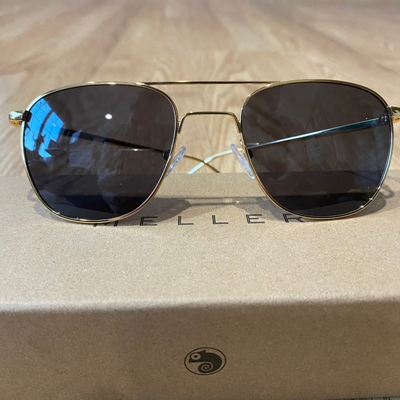 Meller Accessories - Meller Bamako Gold Carbon Aviator Sunglasses